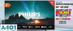 PHİLİPS 50PUS7609/62 50 İNÇ 4K UHD SMART LED TV AKILLI TELEVİZYON